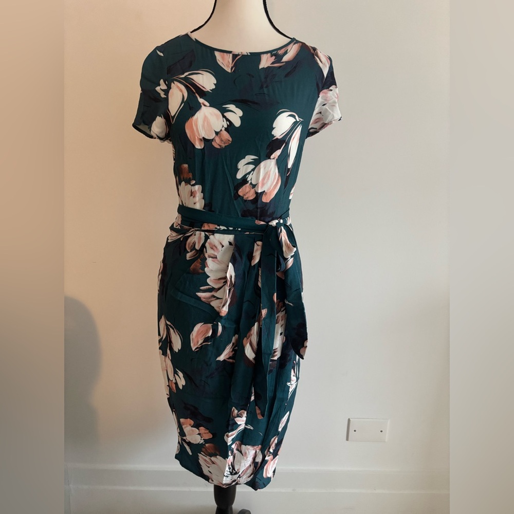 Yumi Kim Green Floral Midi Dress